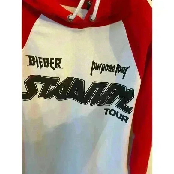Justin Bieber 2017 Purpose Stadium Tour Hoodie Pullover, Small - Picture 3 of 9